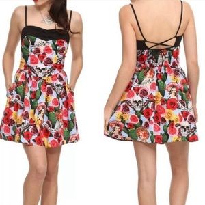 Hell Bunny Cancun Dia de Los Muertos Pinup Dress